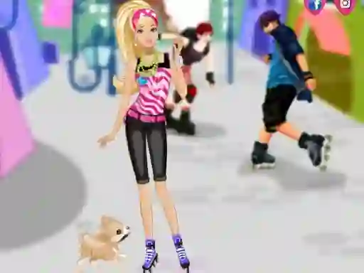 Leikur Barbie on roller skates á netinu