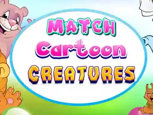 Leikur Match Cartoon Creatures á netinu