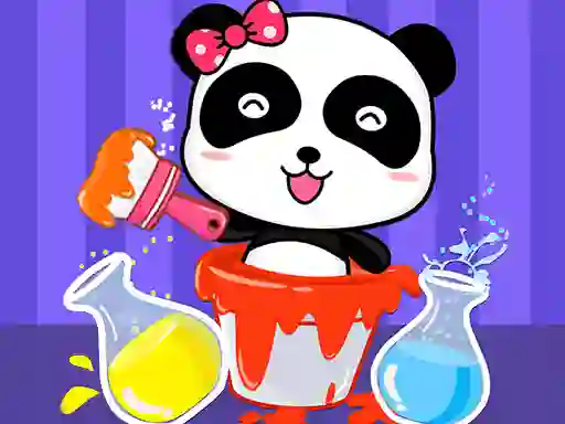 Leikur Baby Panda Color Mixing Studio á netinu