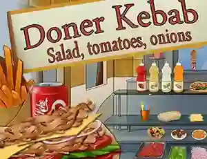 Leikur Doner Kebab Salad, Tomatoes, Onions á netinu