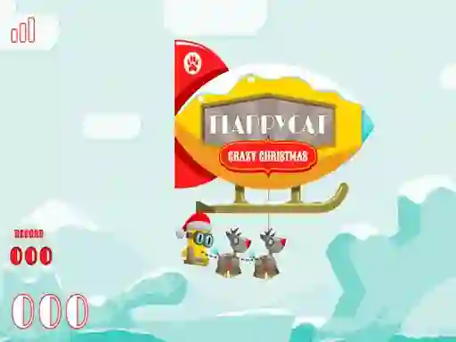 Leikur FlappyCat Crazy Christmas á netinu