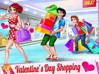 Leikur Valentine's Day Shopping á netinu