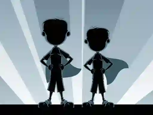 Leikur Little Superheroes Match 3 á netinu