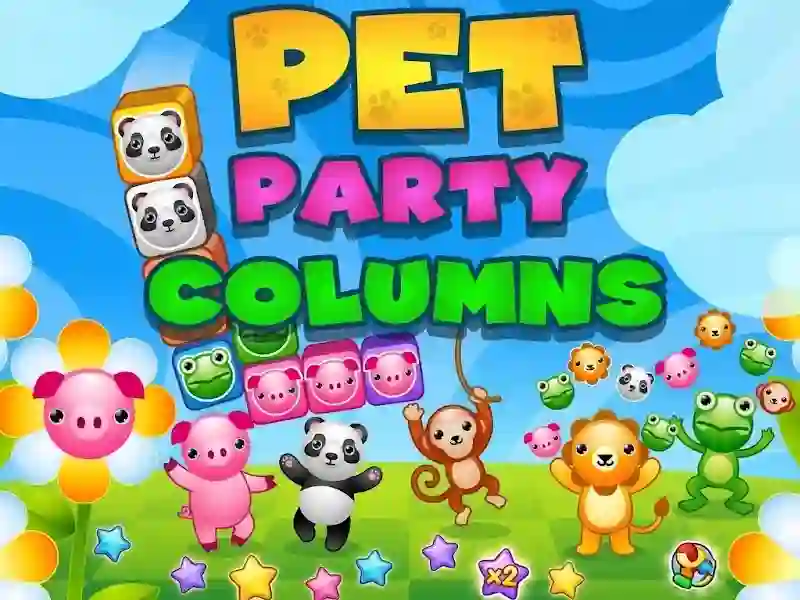 Leikur Pet Party Columns á netinu
