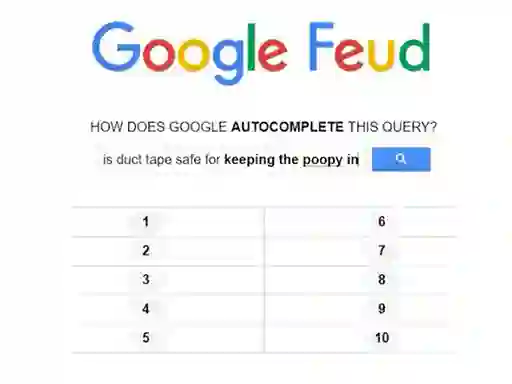 Leikur Google Feud á netinu