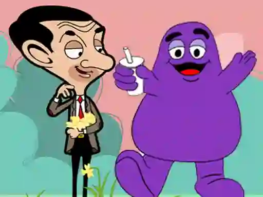 Leikur When Mr Bean meet Grimace á netinu