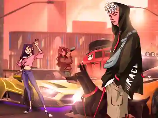 Leikur Rod Multiplayer Car Driving á netinu