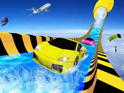 Leikur Water Slide Car Racing Adventure 2020 á netinu