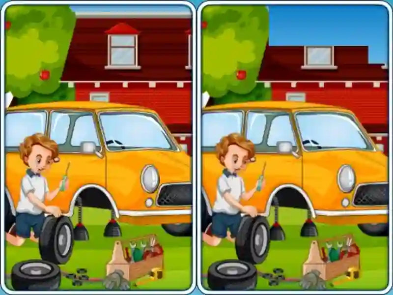 Leikur Car Garage Differences á netinu