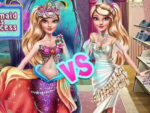 Leikur Ellie Mermaid vs Princess á netinu