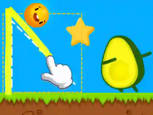 Leikur Where's My Avocado Draw Lines á netinu