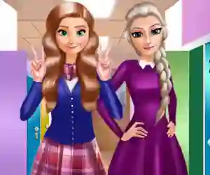 Leikur Sisters Back to School á netinu