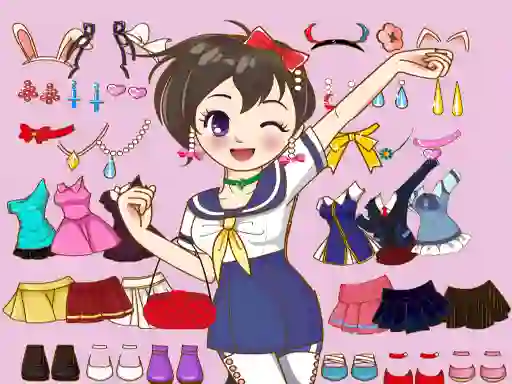 Leikur Anime Dress Up Mania á netinu