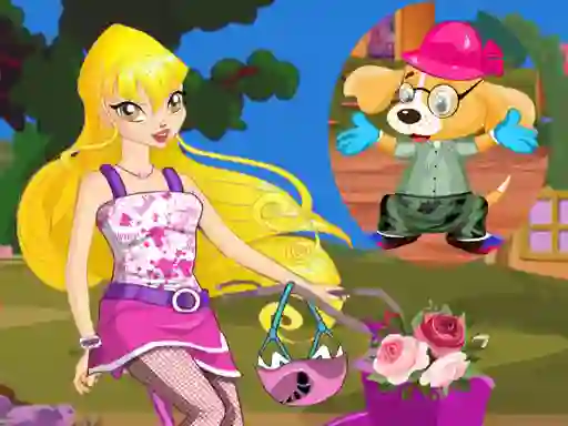 Leikur Winx Stella and Puppy á netinu