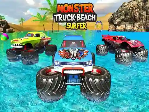 Leikur Monster Truck Beach Surfing á netinu