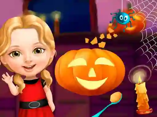Leikur Sweet Baby Girl Halloween Fun á netinu