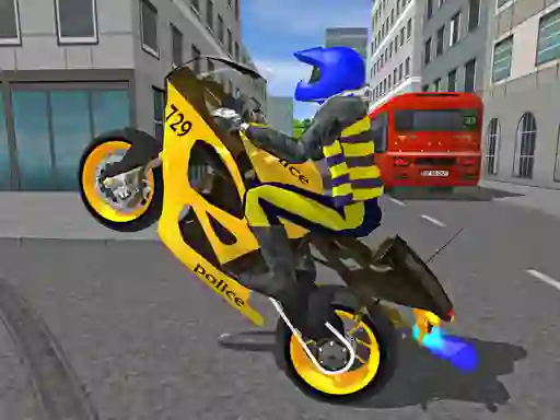 Leikur Police Motorbike Race Simulator á netinu