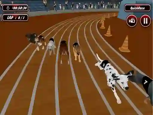 Leikur Crazyl Dog Racing Fever á netinu