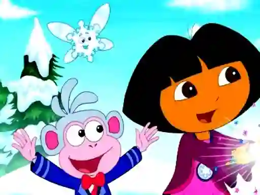 Leikur Dora Find 5 Differences á netinu