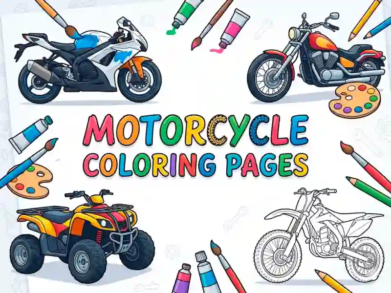 Leikur Motorcycle Coloring Pages á netinu