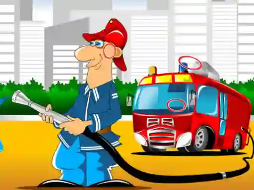Leikur Fire Trucks Differences á netinu