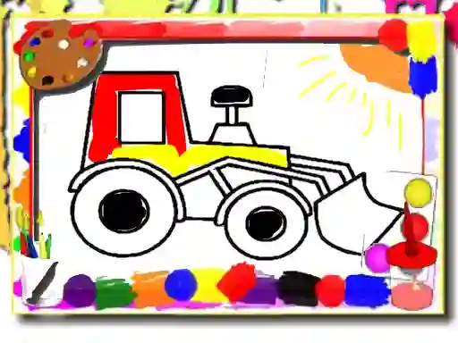Leikur Back to School: Kids Car Coloring á netinu