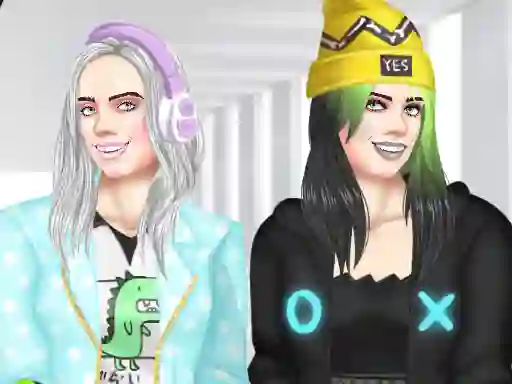 Leikur Billie Eilish Makeover á netinu