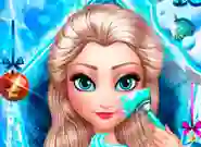Leikur Ice Queen New Year Makeover á netinu