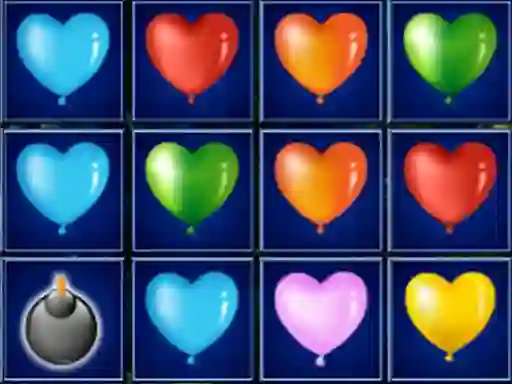 Leikur Heart Balloons Block Collapse á netinu
