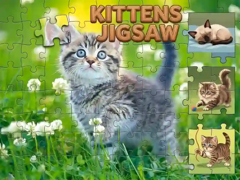 Leikur Kittens Jigsaw á netinu
