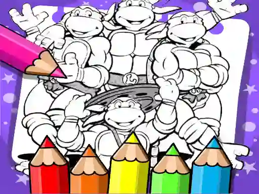 Leikur Ninja Turtle Coloring Book á netinu