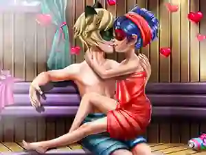 Leikur Dotted Girl Sauna Flirting á netinu
