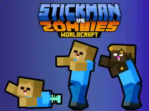 Leikur Stickman vs Zombies WorldCraft á netinu