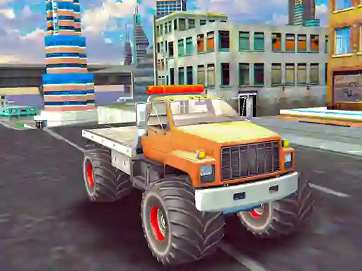 Leikur Monster Truck Stunts Free Jeep Racing á netinu