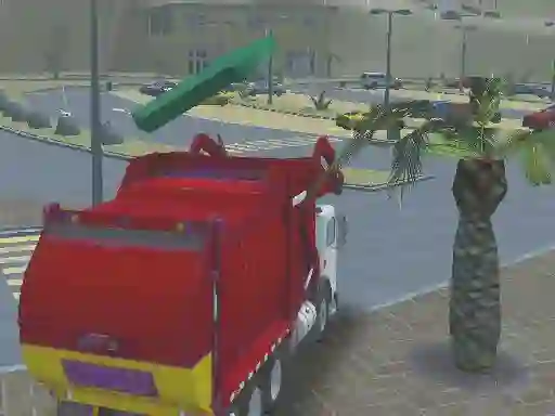 Leikur Island Clean Truck Garbage Sim á netinu