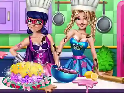 Leikur SuperHero Cooking Contest á netinu