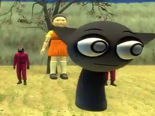 Leikur Squid Game Sprunki Hide á netinu