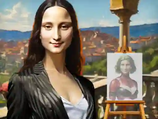Leikur Mona Lisa Fashion Experiments á netinu