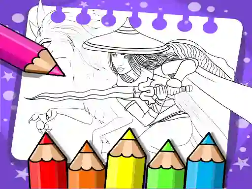 Leikur Raya And The Last Dragon Coloring Book á netinu