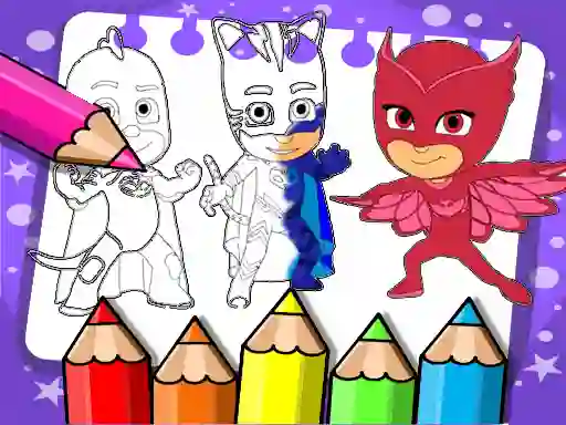 Leikur PJ Masks Coloring Book á netinu