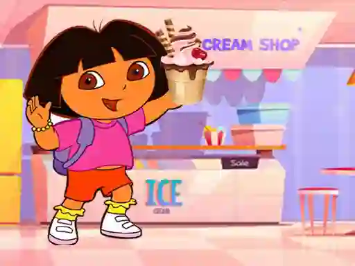 Leikur Ice Cream Maker With Dora á netinu