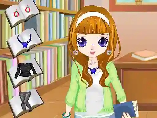 Leikur Library Girl Dressup á netinu