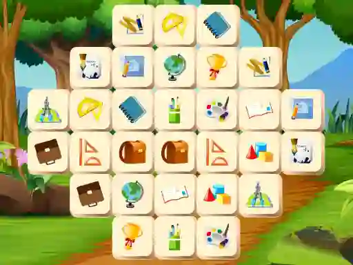 Leikur School Mahjong Deluxe á netinu