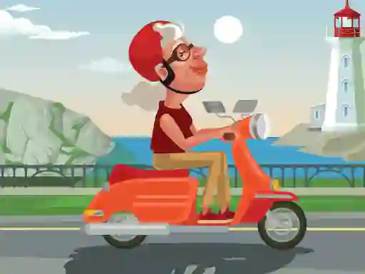 Leikur City Scooter Ride Coloring á netinu
