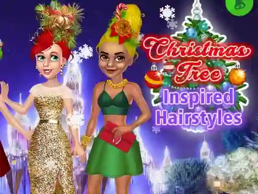 Leikur Christmas Tree Inspired Hairstyles á netinu