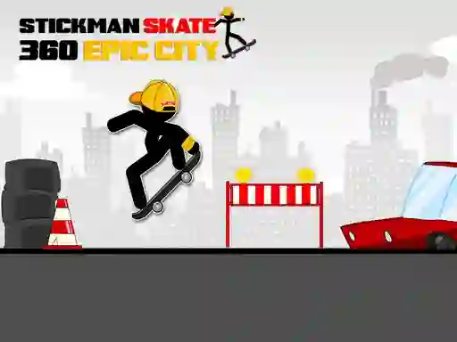 Leikur Stickman Skate 360 Epic City á netinu