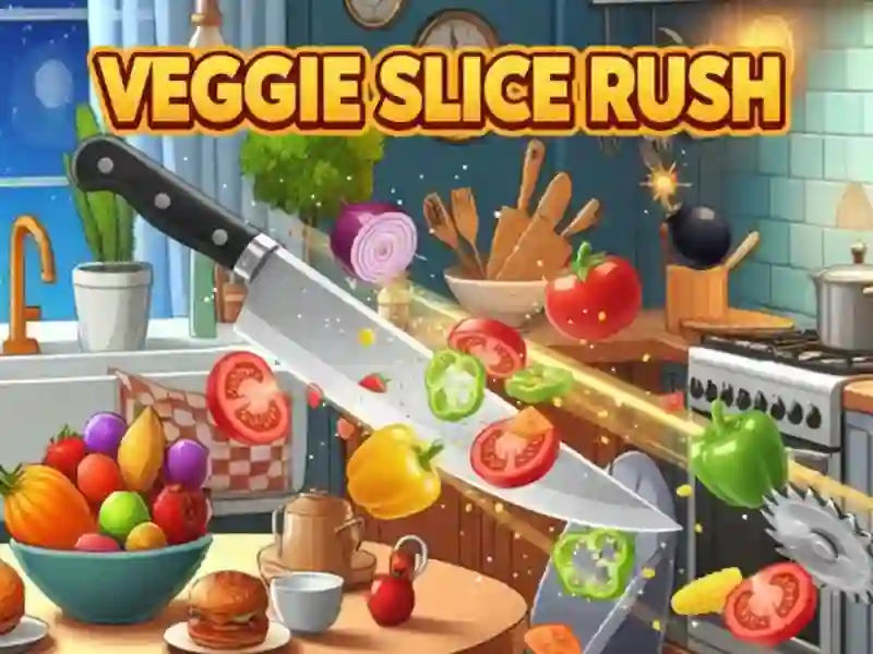 Leikur Veggie Slice Rush á netinu