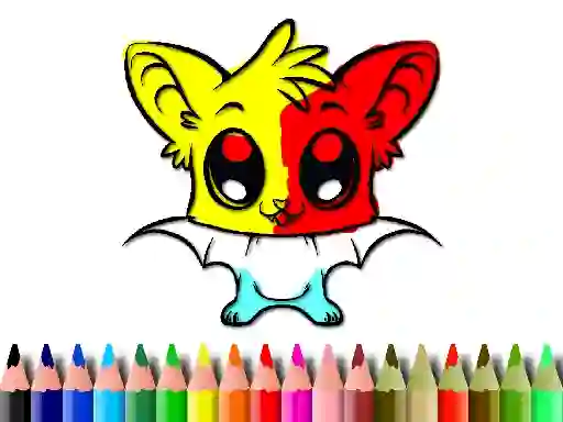 Leikur Cute Bat Coloring Book á netinu