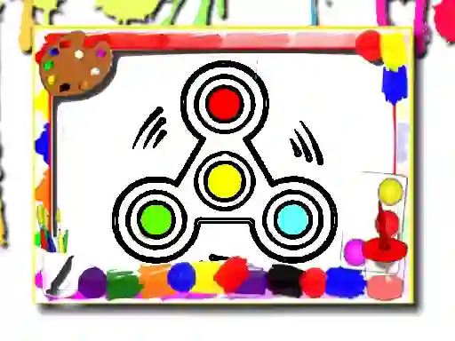 Leikur Fidget Spinner Coloring Book á netinu