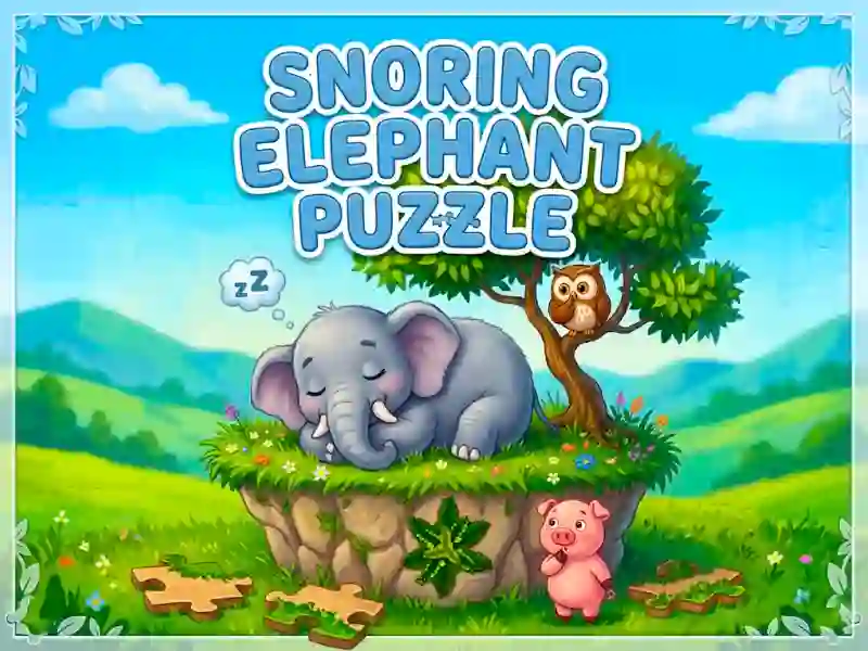 Leikur Snoring Elephant Puzzle á netinu
